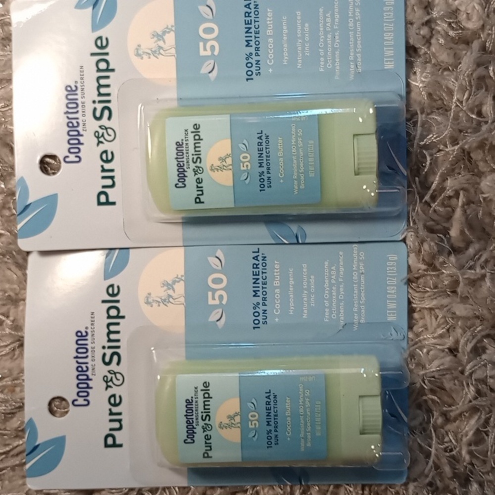 Coppertone Pure and Simple Sunscreen Stick, SPF 50